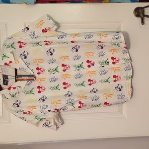 Cakeworthy Rpainbow Mickey and Friends button up shirt size XL NWT unisex